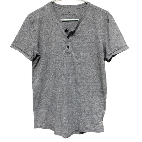 American Eagle Outfitters Tops - American‎ Eagle Outfitter Gray Short Sleeve Henley T-Shirt Size S
